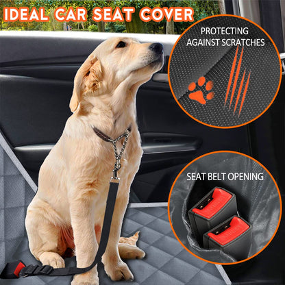 Yuntec Dog Car Cover for Back Seat Pet Protector Waterproof Bench Seat