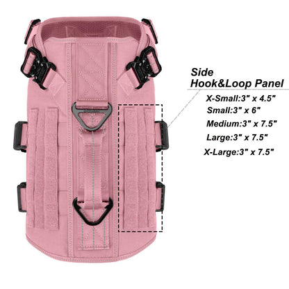 ICEFANG GN3 Tactical Dog Harness for Large Dogs, 6X Quick-Release Clip