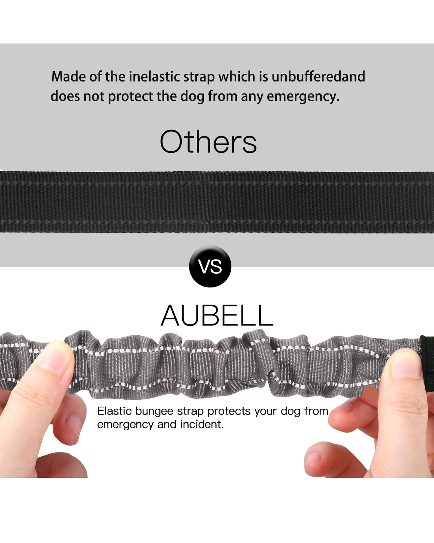 AUBELL Dog Seat Belt for Car,2 Pack Set 3-in-1 Adjustable Seat