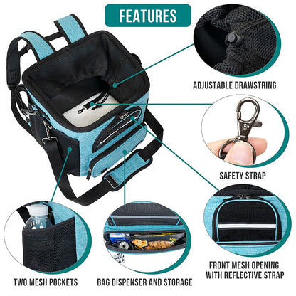 PetAmi Dog Bike Basket, Soft-Sided Ventilated Dog Bike Carrier