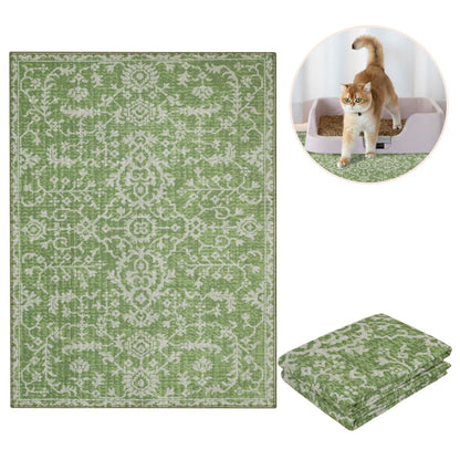 Lovewag Pets Cat Litter Box Mats 2 Pack Large Machine Washable, Box
