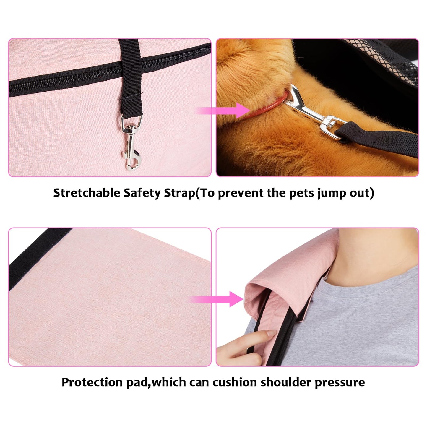 Ownpets Pet Dog Sling Carrier Bag Adjustable Padded Strap Dog Hand Bag