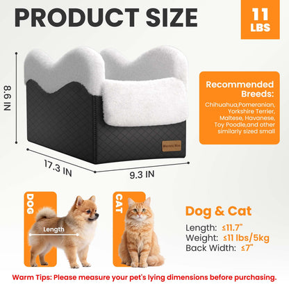 Mavora Max Portable Small Dog Seat for Car, Luxury Center Console Seat