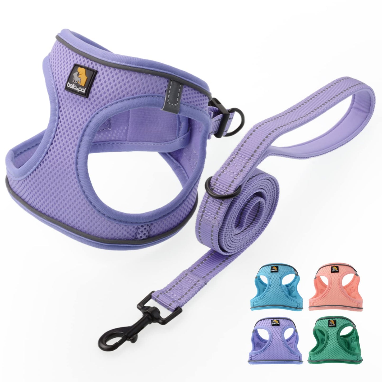BELLA PAL Small Dog Harness, L, Animal Harness with Leash Set, No Set