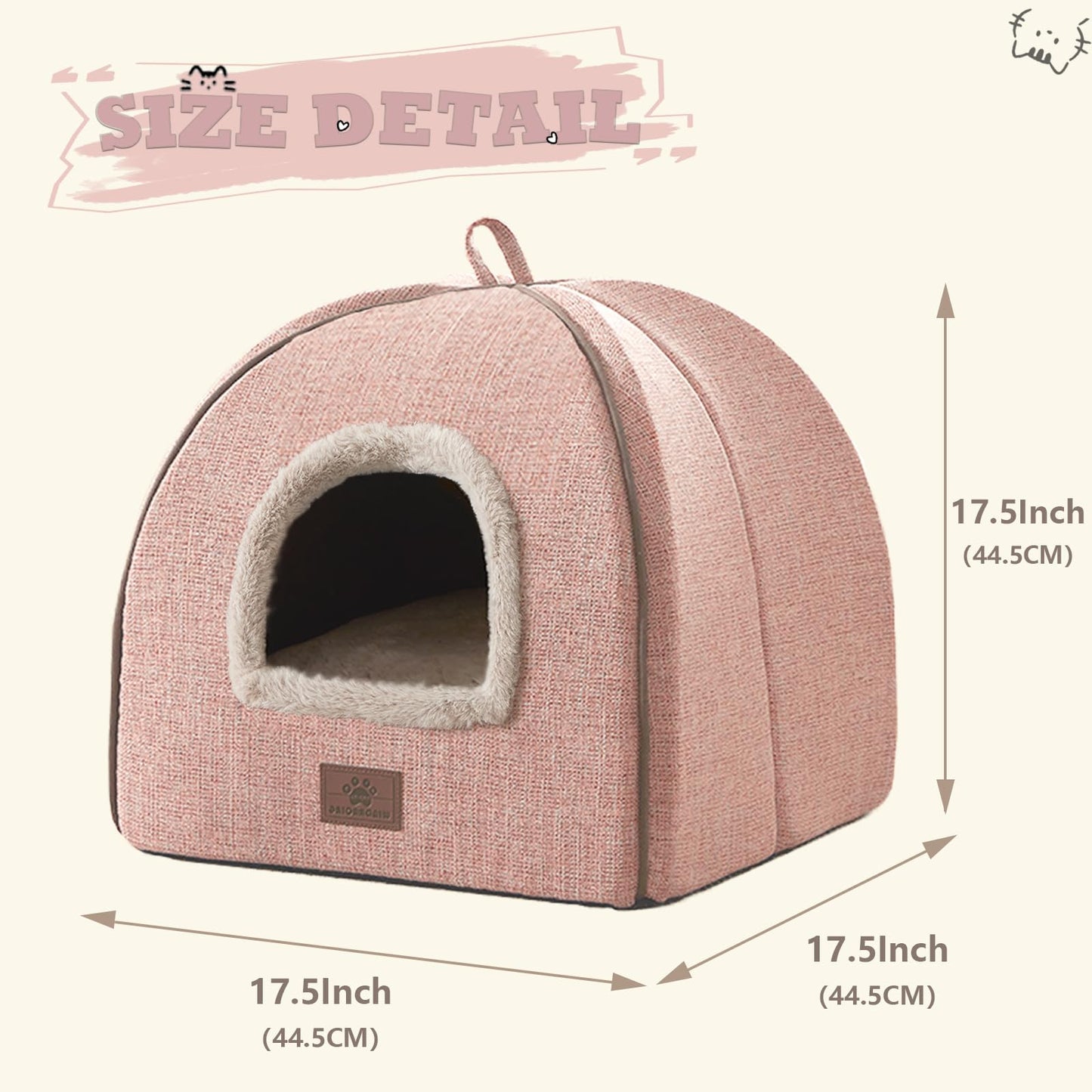 Cat Beds for Indoor Cats Cat House Cats Tent with Removable House