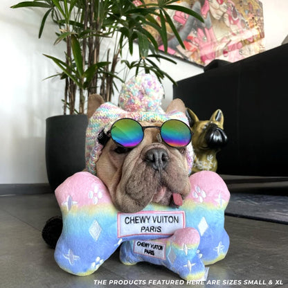 Haute Diggity Dog Chewy Vuiton Bone Plush Squeaky Dog Toy