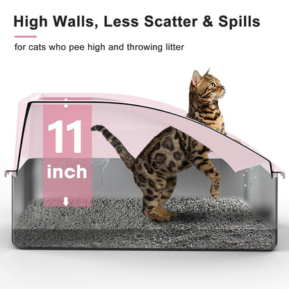 AIPERRO Stainless Steel Litter Box, XL Enclosed Cat Litter Box