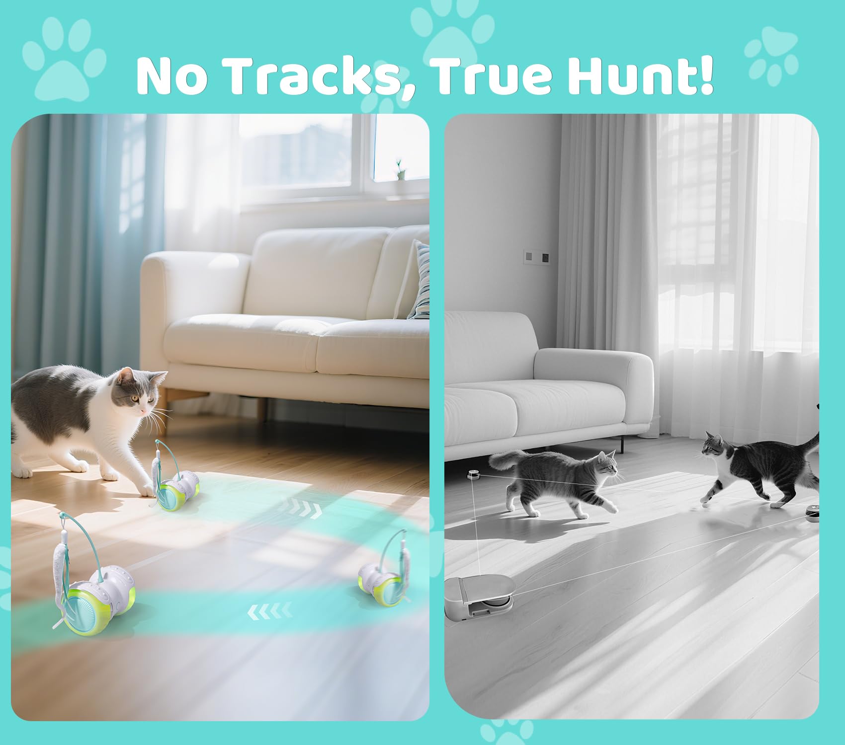 ZeLing HTL Remote Control Cat Toy with Auto Mode Interactive Cat Toy