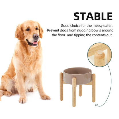 Havniva Ceramic Raised Dog Bowl with Stand for Large Breed Bowl
