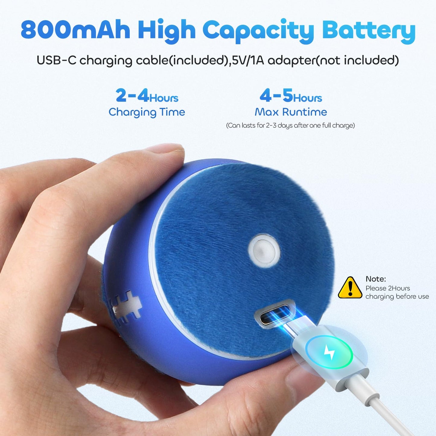 ddxcoo Automatic Interactive Cat Toy Ball for Indoor Cats, Ball