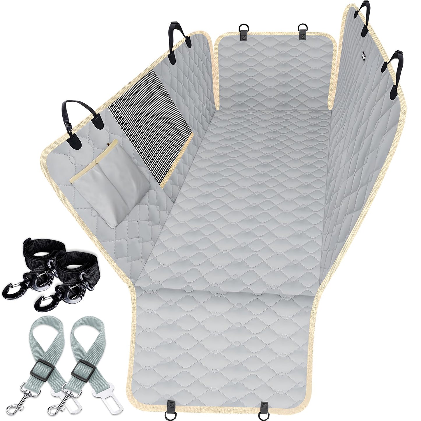 Lassie Dog Car Seat Covers for Back Seat with 2 Seat Belts, Seat