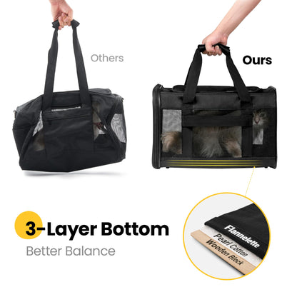 Conlun Cat Carrier Airline Approved, Soft-Sided Dog Carrier with Bag