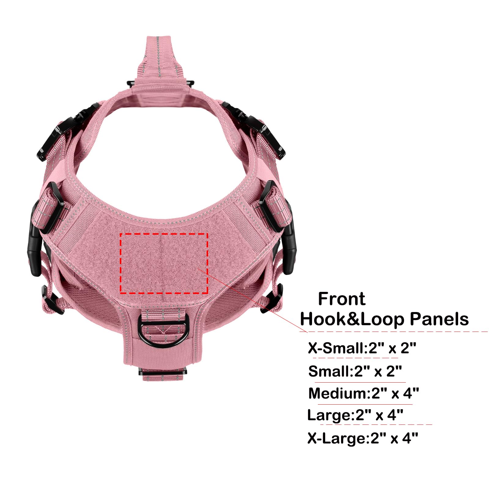ICEFANG GN3 Tactical Dog Harness for Large Dogs, 6X Quick-Release Clip