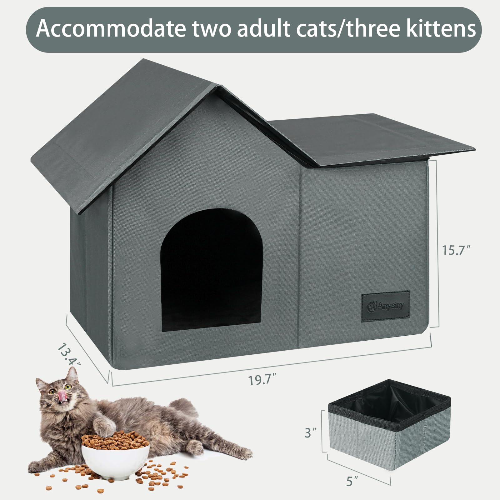 Cat Houses for Outdoor Cats-Large Weatherproof Cat Bed for Indoor Bed
