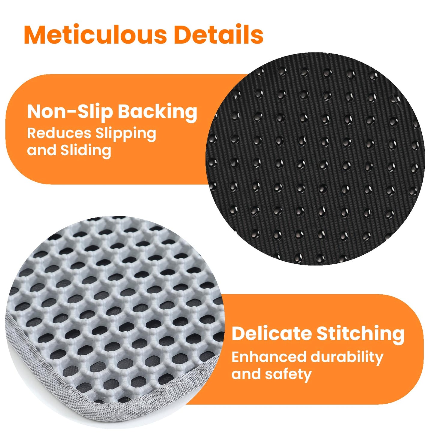 Petinstinct Extra Large Cat Litter Mat, Honeycomb Double Layer Mat