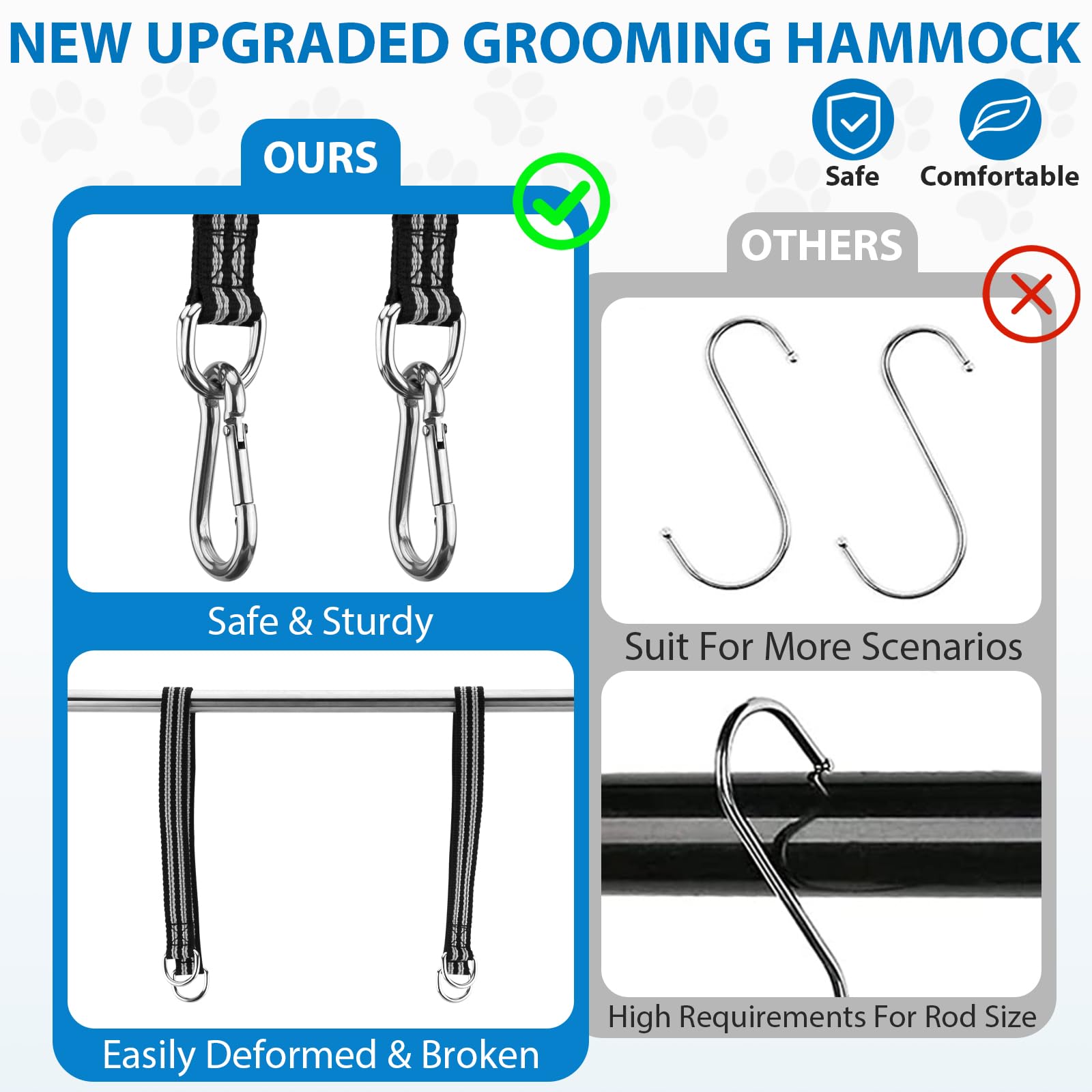 Pet Grooming Hammock Harness for Large Giant Dogs Nail Trimming
