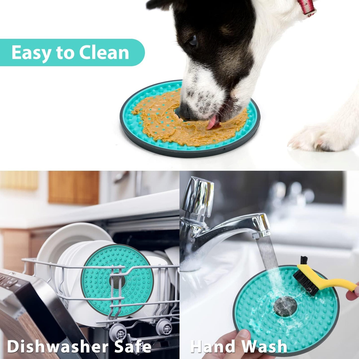 Lick Mat for Dogs, Dog Crate Lick Pads Slow Feeder, Lick Pad Crate Mat