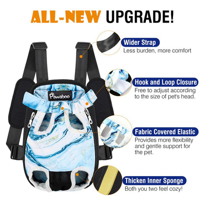 Pawaboo Adjustable Carrier Backpack for Dog Cat, Pet Front Dog Carrier