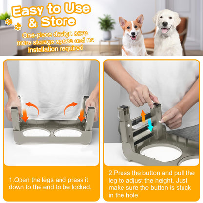 Elevated Dog Bowls for Small Dogs 3 Height Adjustable Raised Dog Bowl