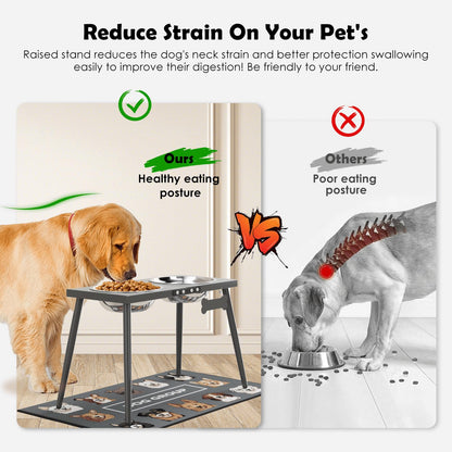 ADENGL Elevated Dog Bowls for Large Extra Large Pet, Raised Dog Bowl