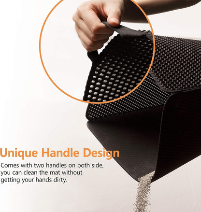 Cat Litter Mat, Upgrade Super Waterproof Back Layer Litter Box Mat