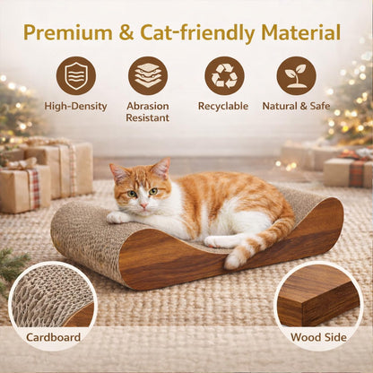 FluffyDream Cat Scratcher Cardboard Lounge Bed, Cat Scratching Pad