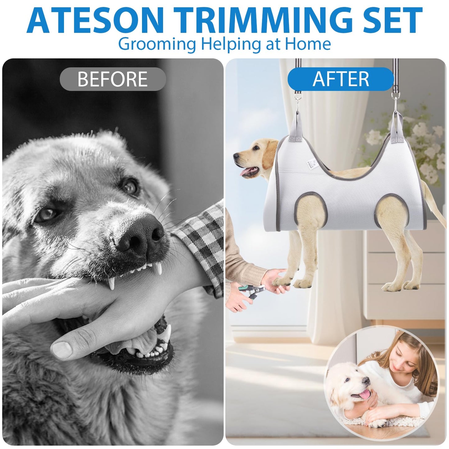 Pet Grooming Hammock Harness for Large Giant Dogs Nail Trimming
