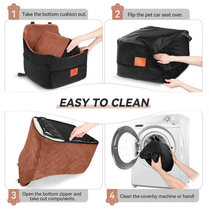 GL GLENSLAVE Dog Car Seat for Small/Medium Dogs, Dog Booster Car Seat