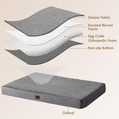 EHEYCIGA Orthopedic Foam Dog Bed, XXL, L x W x Th Bed