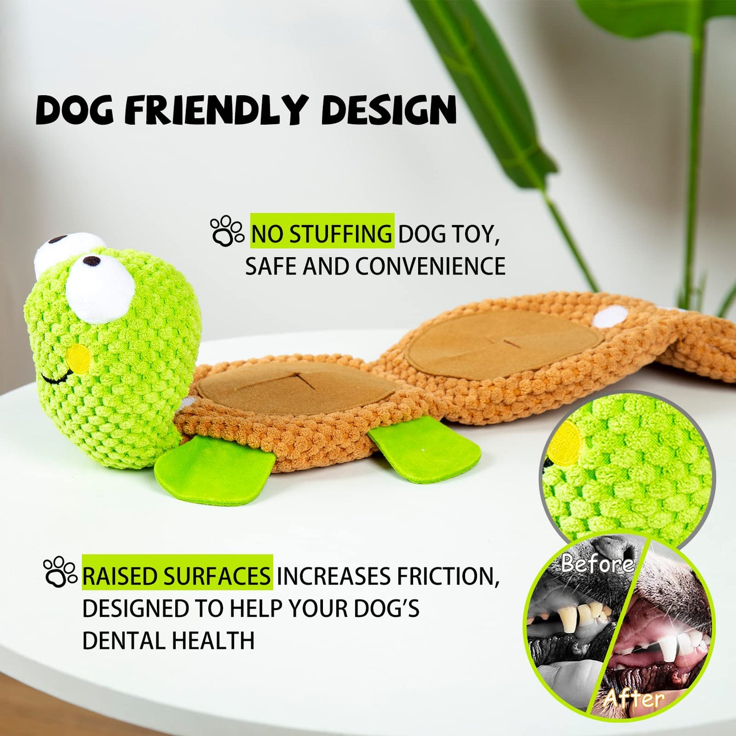 lilfrd Dog Puzzle Toys Enrichment Squeaky Crinkle Snuffle Treat Plush
