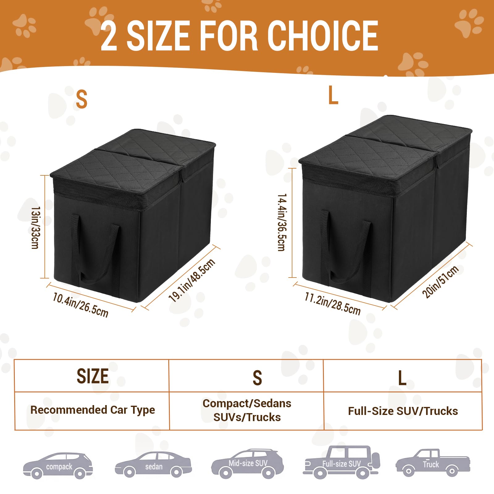 UNICITII Car Seat Extender for Large Dogs, Back Seat Extender Seat