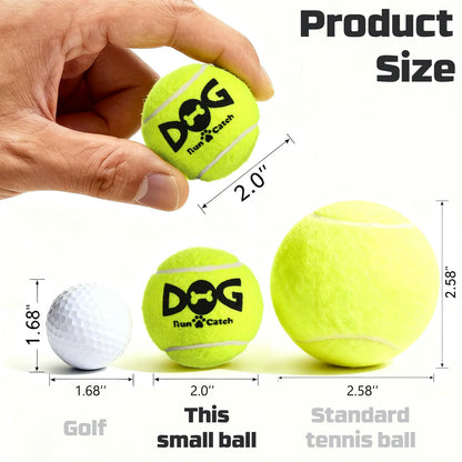 INSUM Small Tennis Balls for Dogs 12 Pack 2.0" Squeaky Dog Balls