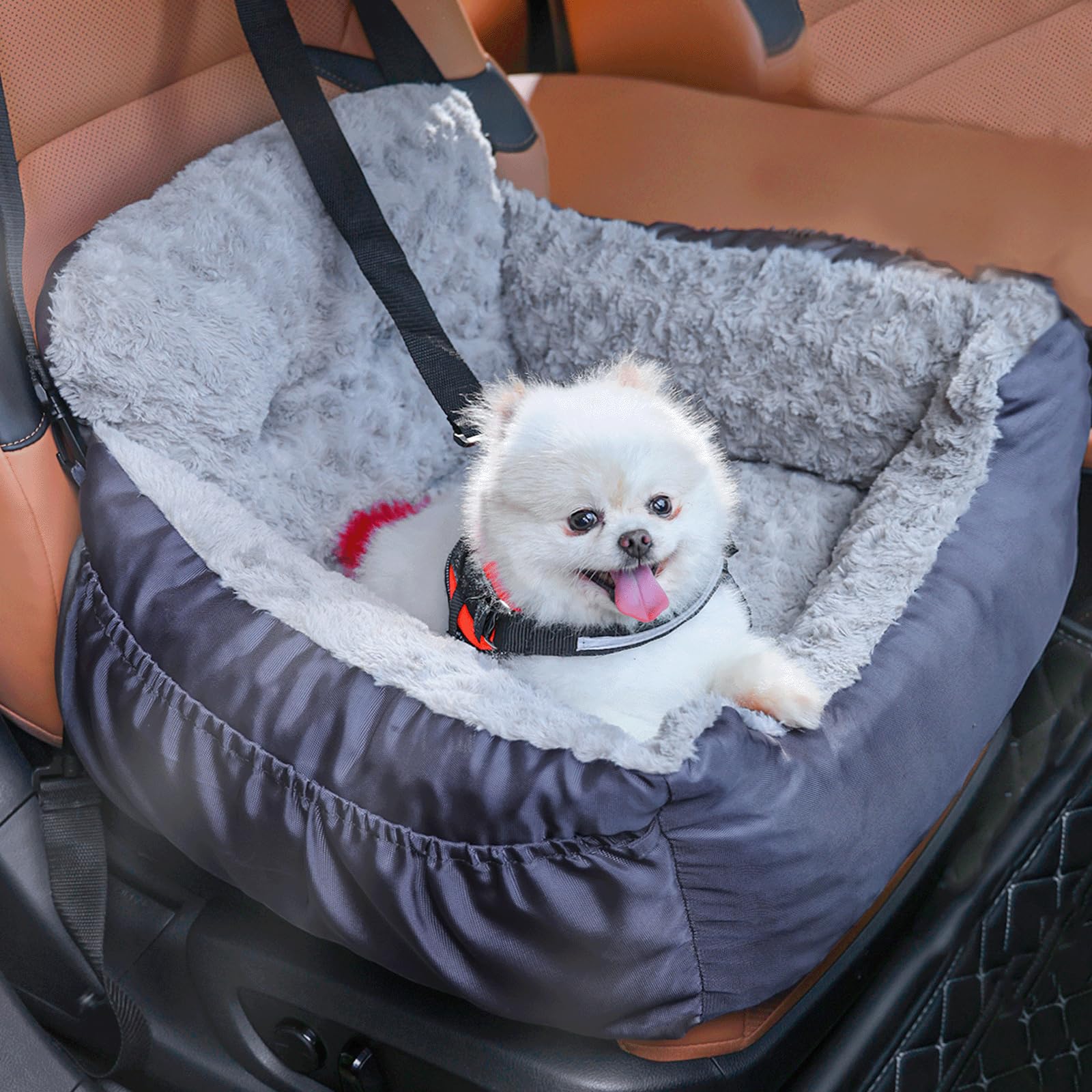 Oiilores Dog Car Seat for Small Dogs, Washable Pet Booster Car Seat