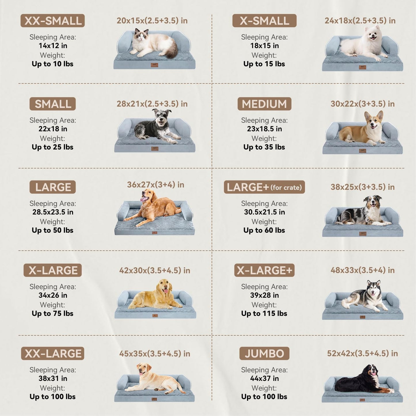 Extra Large Dog Bed Orthopedic Waterproof: Memory Foam Dog Bed
