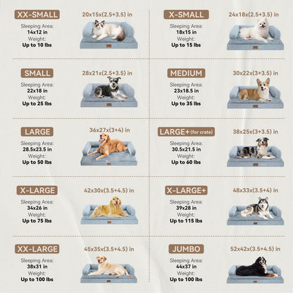 Extra Large Dog Bed Orthopedic Waterproof: Memory Foam Dog Bed