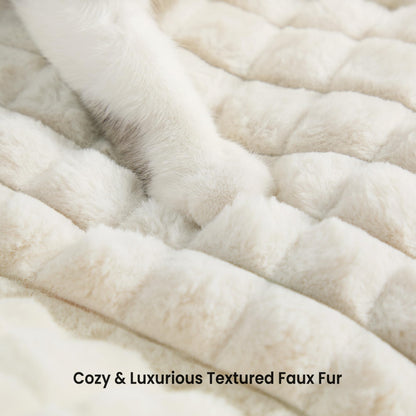blunique Cat Beds for Indoor Cats Cute Cat Couch Bed Fluffy Pet Sofa