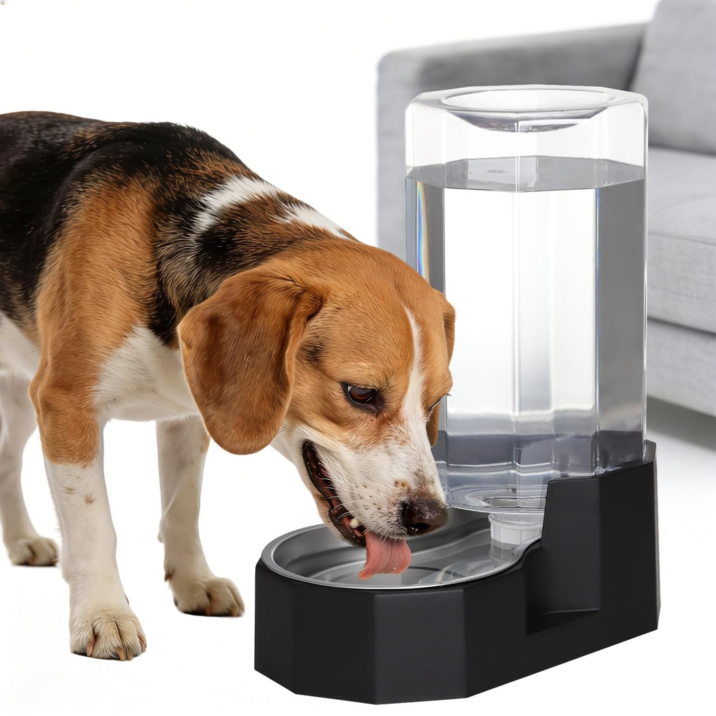 Sfozstra Large Dog Water Dispenser: Large Capacity Gravity Water Bowl