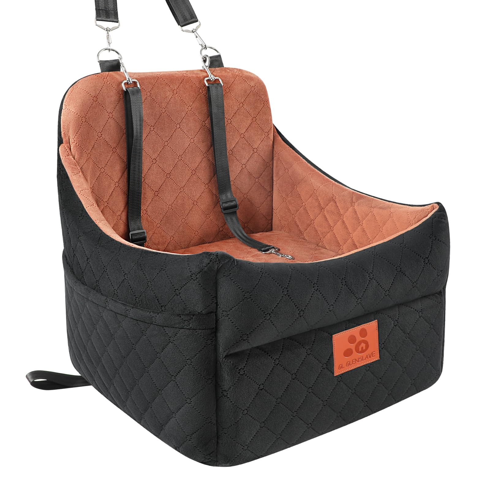 GL GLENSLAVE Dog Car Seat for Small/Medium Dogs, Dog Booster Car Seat