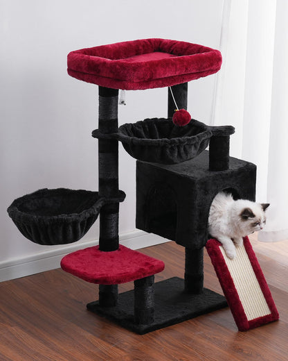 Hey-brother Gothic Cat Tree, Cat Tower for Indoor Cats, Cat House