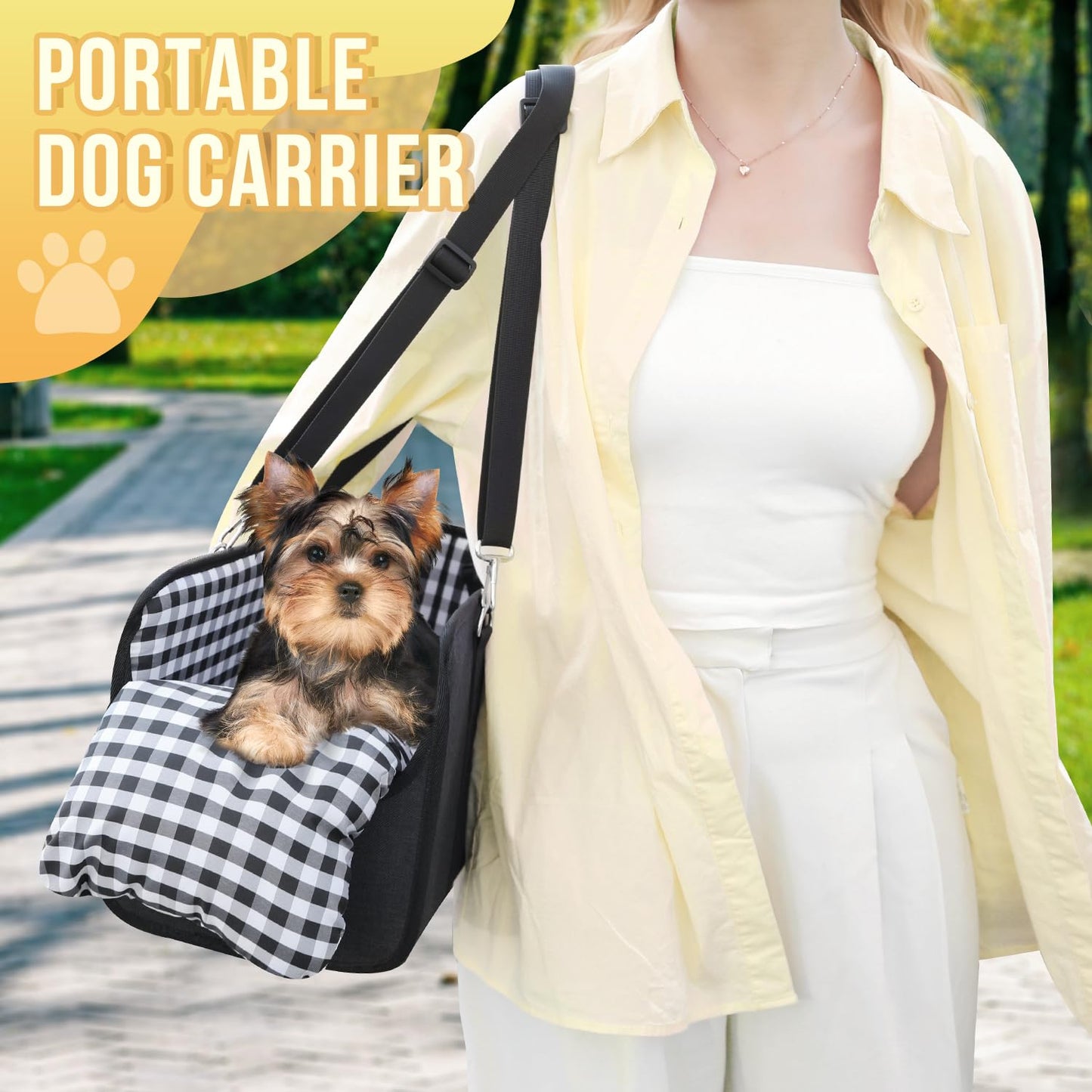 SlowTon Console Dog Car Seat Portable Dogs Armrest Booster Seat