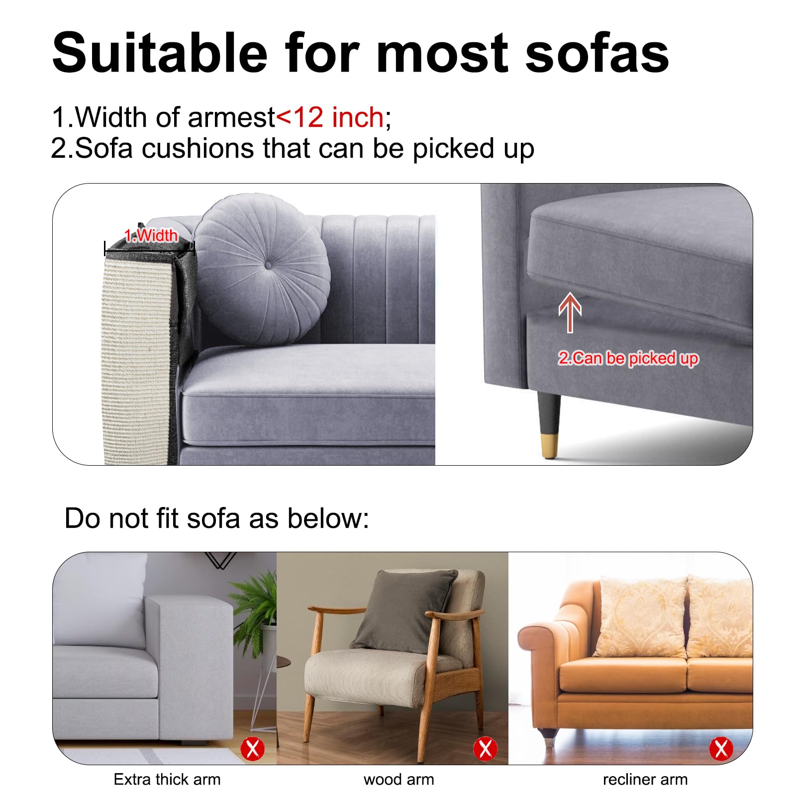Upgraded Cat Scratch Furniture Couch Protector with Furniture