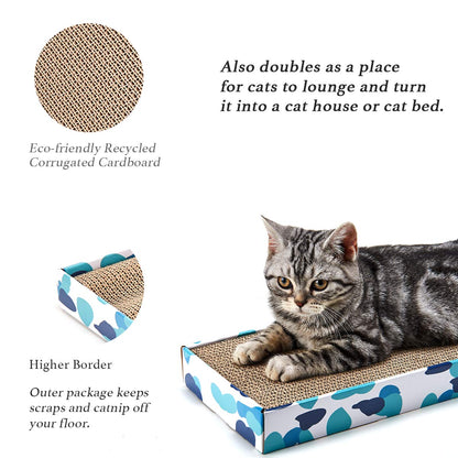 PEEKAB Cat Scratcher Cardboard Reversible Cat Scratch pad Kitty Pad