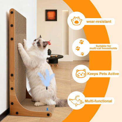 Goosheep Cat Scratching Post, 3-in1 Scratching Board for Indoor Pad
