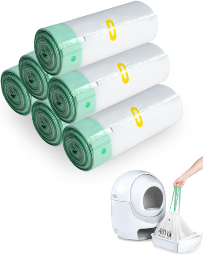 ANWA 120 Count Cat Litter Box Liners for Automatic Cat Litter Box