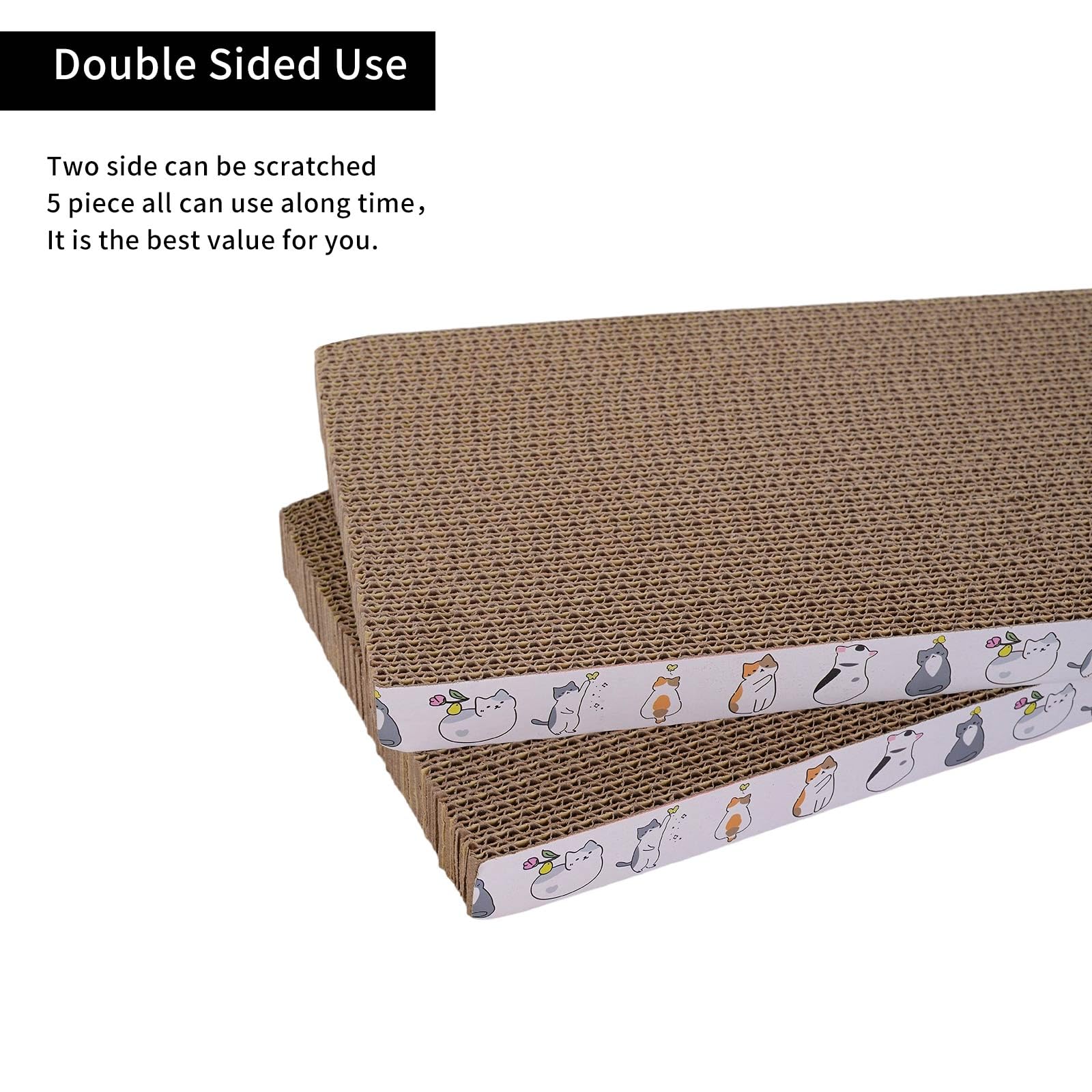 5 Packs cat Scratcher Toys Reversible Scratching Post Board for Pad