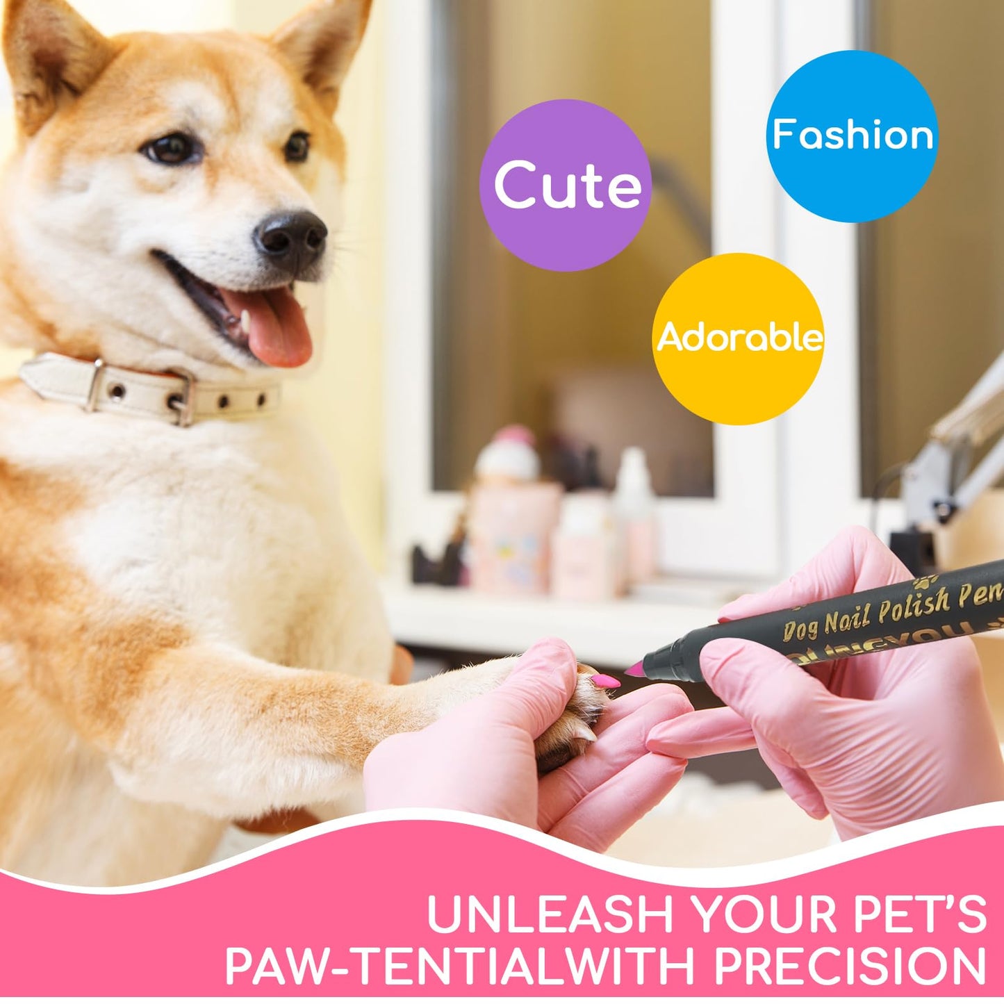 OLINGYOU Dog Nail Polish， Dog Nail Polish Pens Quick Dry-20 Colors Set