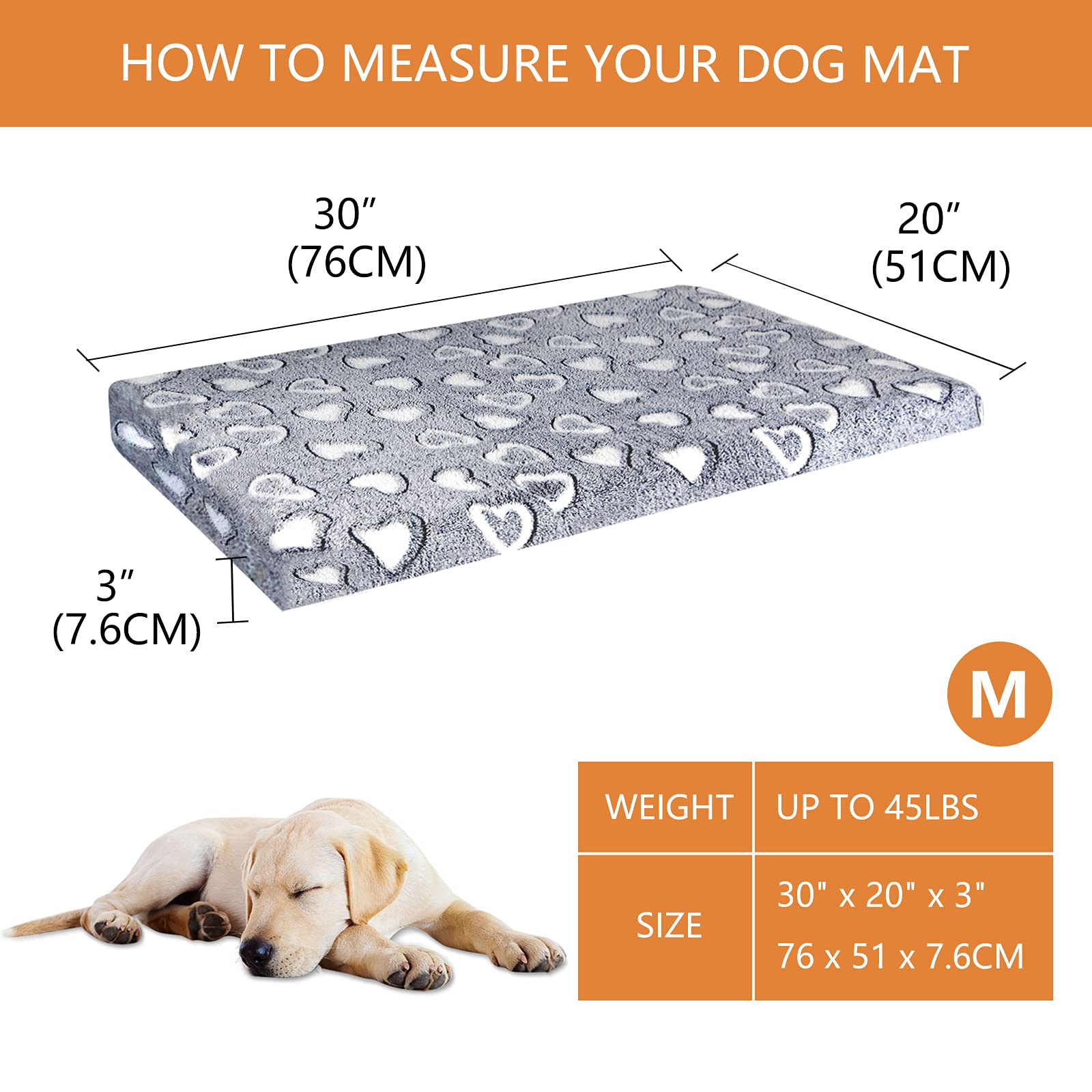 VANKEAN Reversible Dog Crate Mat, Stylish Bed with Waterproof Bed