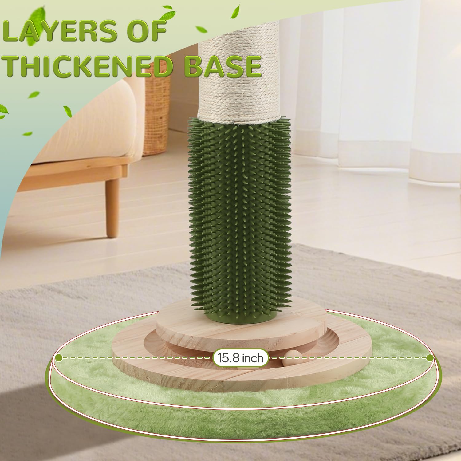 45'' Tall Cat Scratching Post, Diameter Sisal Rope Scratching Post