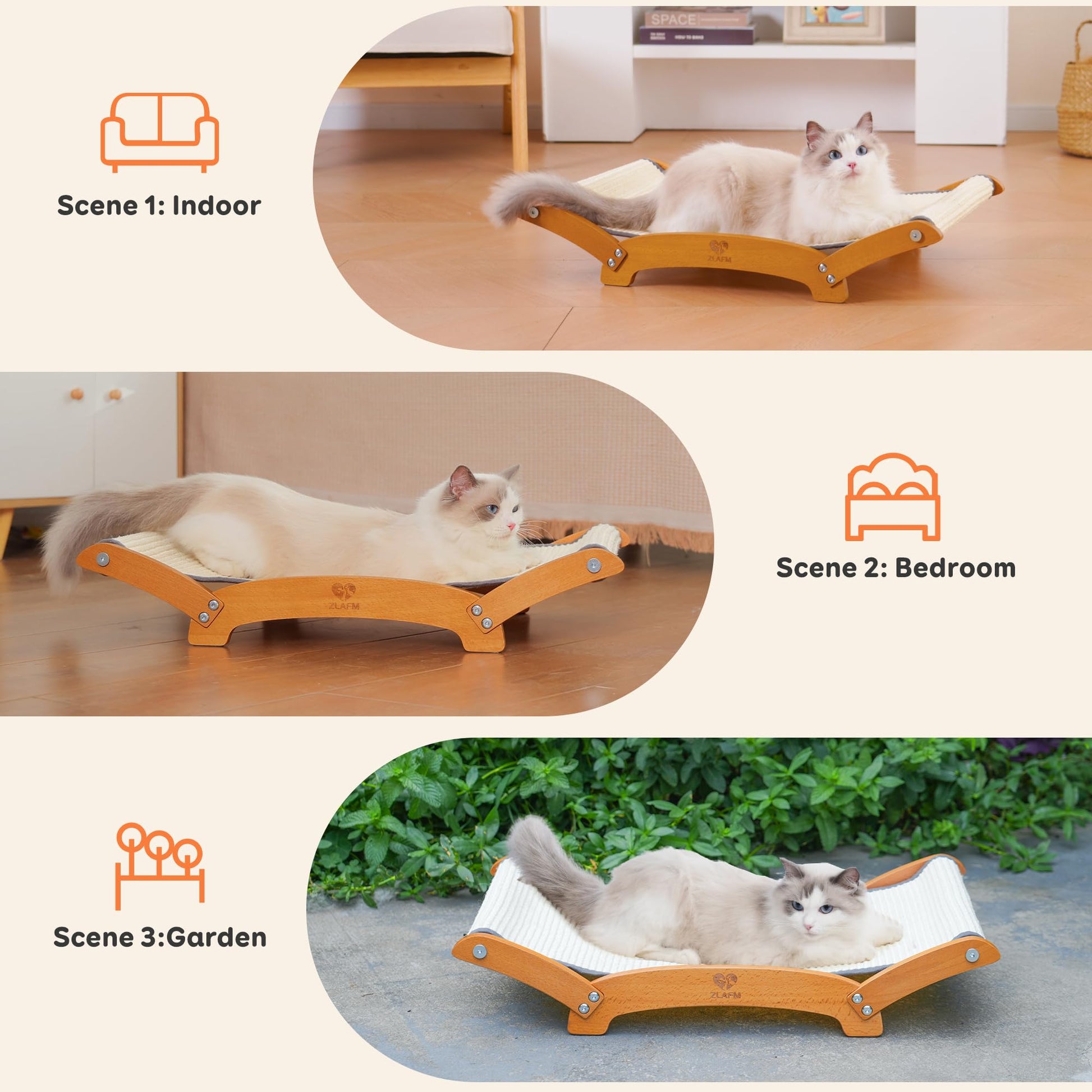 Extra-Larger Sisal Cat Scratcher Bed, Durable Cat Scratching Post