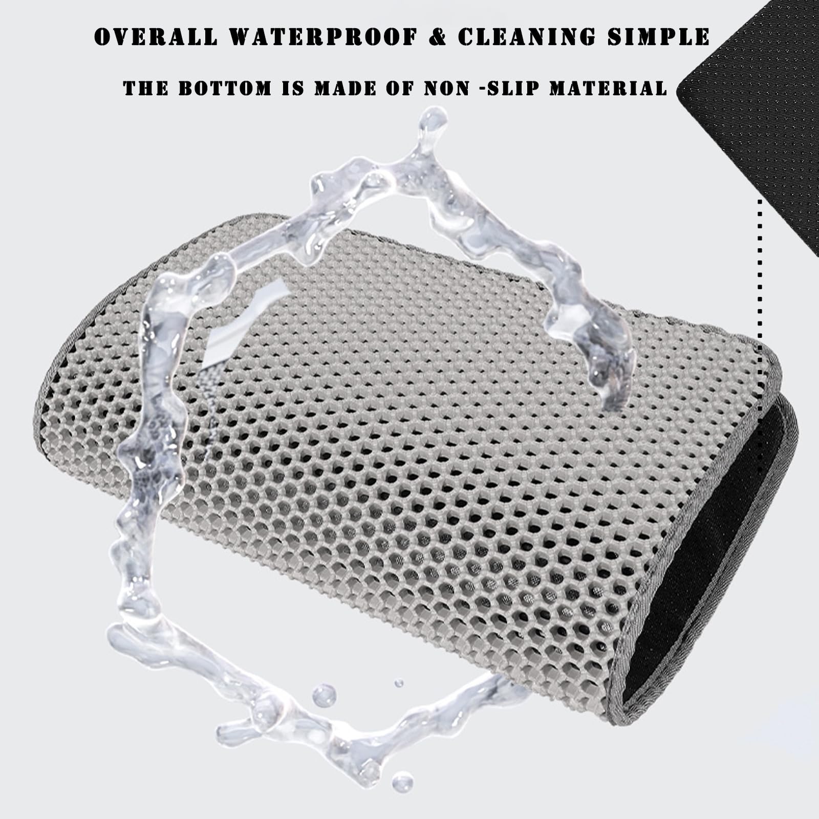 HCY&WLD Cat Litter Mat, 45x26/35x24/30x22/ Double Layer Cat Litter Box
